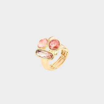 Ring crystal roze