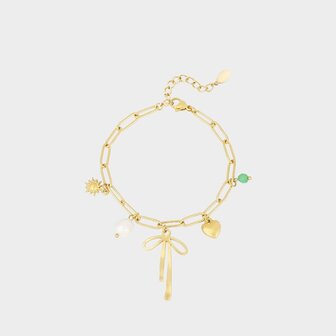 Armband bedel strik groen