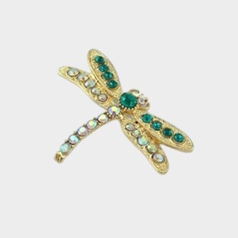 Broche libelle groen