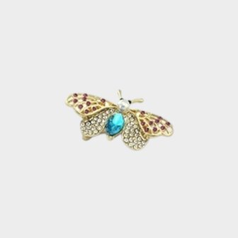 Broche vlinder blauw