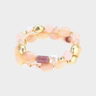 Armband set crystal roze