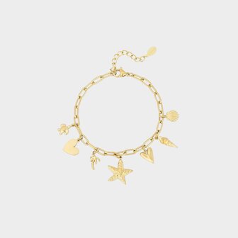 Armband bedel goud strand