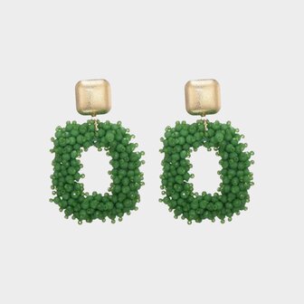 Oorbellen candy square groen