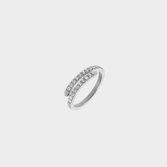 Ring zilver crystal 17