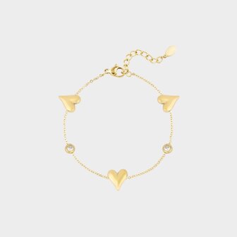 Armband hart wit