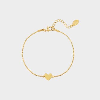Armband staal hartje