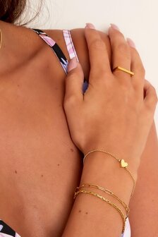 Armband staal hartje