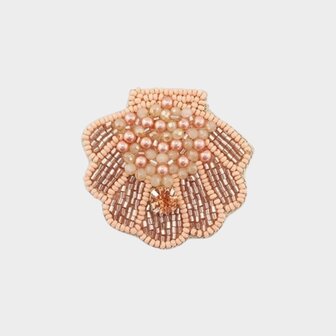 Broche schelp roze