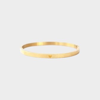 Armband bangle staal hart