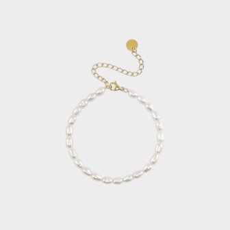 Armband staal parel