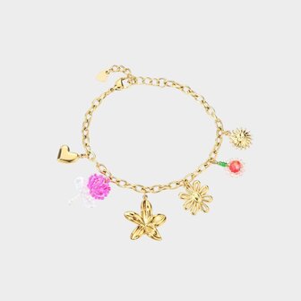 Armband bedel bloemen