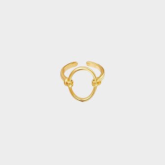 Ring ovaal goud