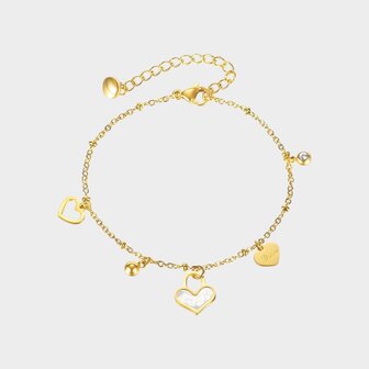 Armband bedel hart