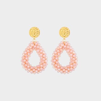 Oorbellen candy druppel roze