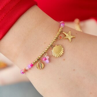 Armband fuchsia strand