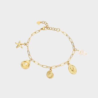 Armband bedel staal strand