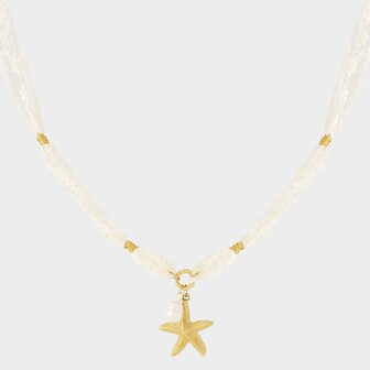 Ketting stof zeester wit