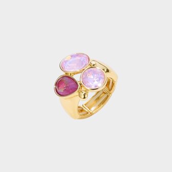 Ring crystal roze