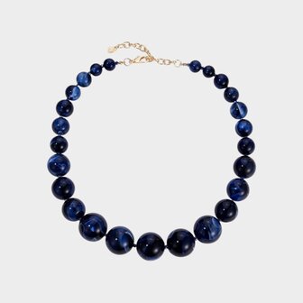 Ketting kraal bol blauw