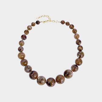 Ketting kraal bol bruin