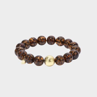 Armband leopard bruin