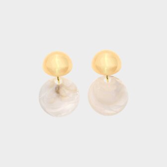 Oorbellen duo rond wit