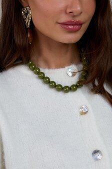 Ketting kraal slot aubergine