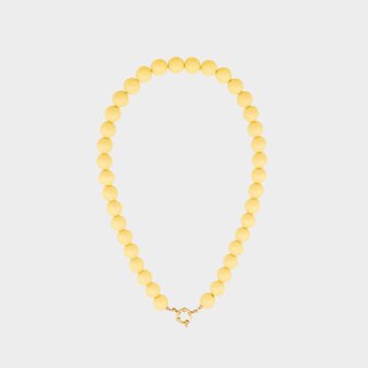 Ketting kraal slot geel