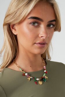 Ketting kraal bedel multi