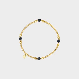 Armband bol crystal zwart