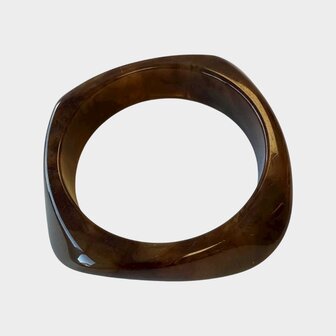 Armband bangle resin bruin