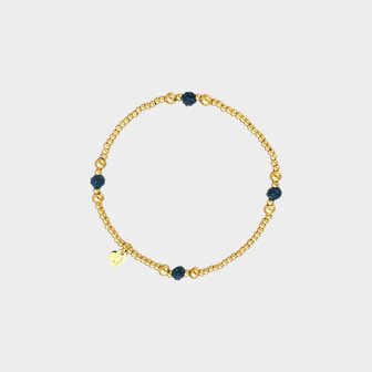 Armband bol crystal blauw