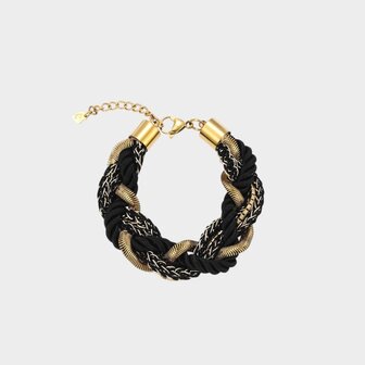 Armband draai staal zwart