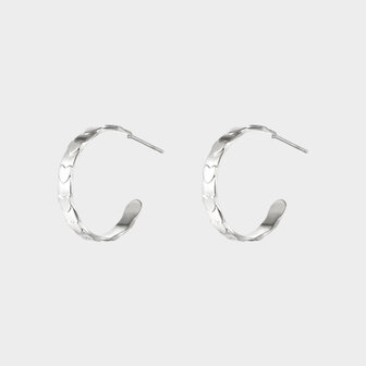 Oorbellen hart zilver