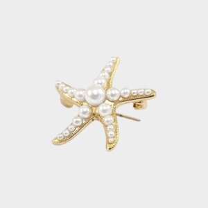 Broche zeester parel