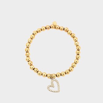 Armband bol hart parel