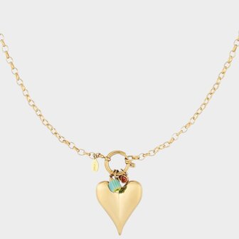 Ketting schakel hart blauw