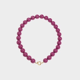 Ketting kraal slot aubergine