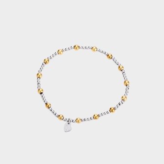 Armband bol zilver goud