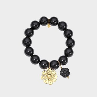 Armband bol bedels zwart