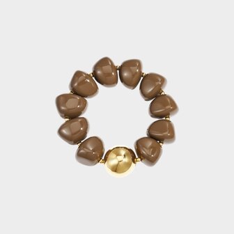 Armband beads bruin