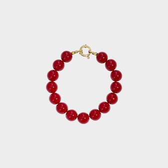 Armband kraal slot rood