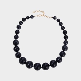 Ketting kraal bol zwart