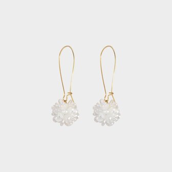 Oorbellen haak candy wit