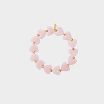 Armband harten staal roze