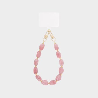 Telefoonkoord steen roze