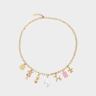 Ketting bedel vakantie roze