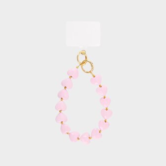 Telefoonkoord hart roze