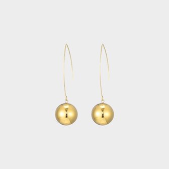Oorbellen haak bol goud
