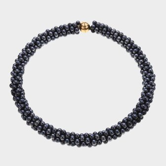 Ketting glas kraal bruin